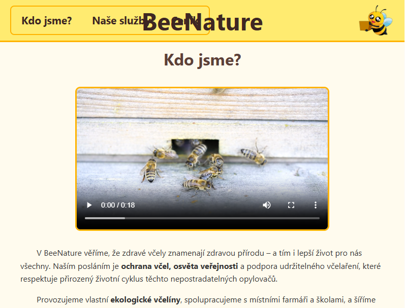 Produktová stránka BeeNature